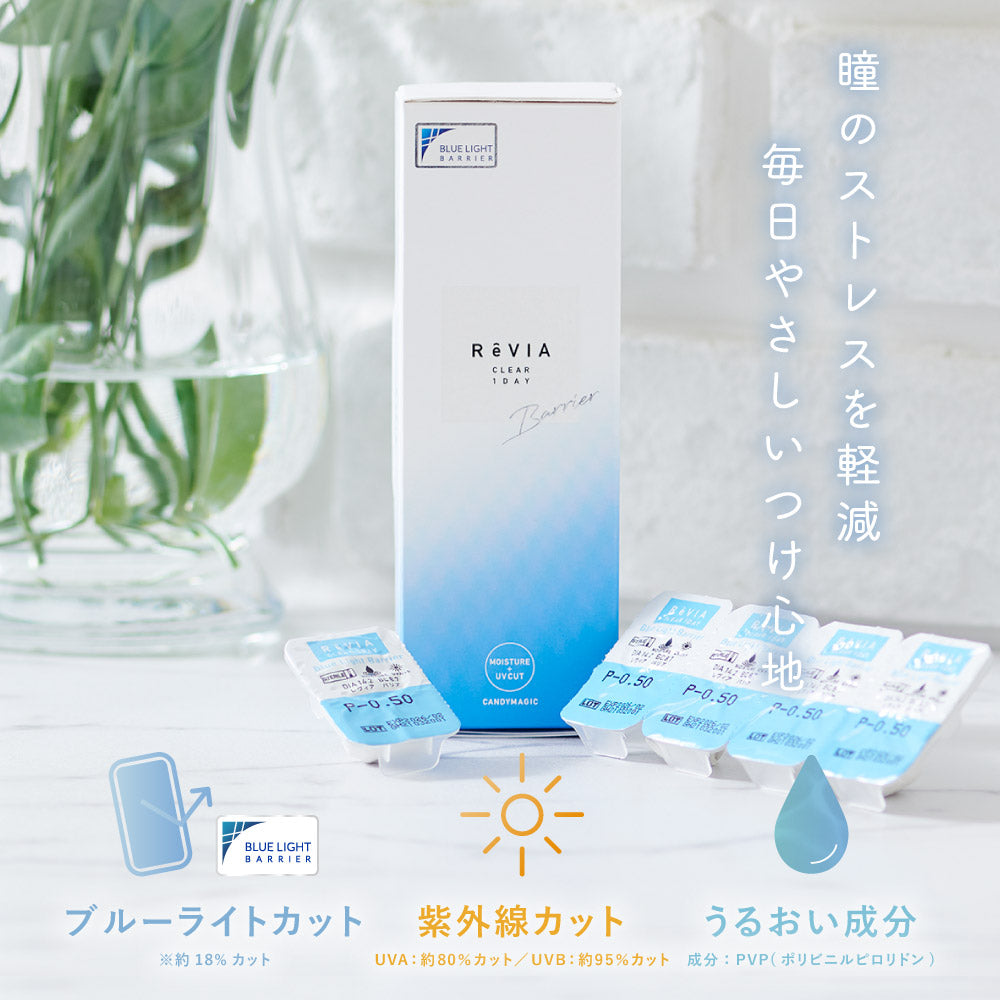 Lentille transparenteL'objectif. BleuBarrières lumineuses. 1 jour