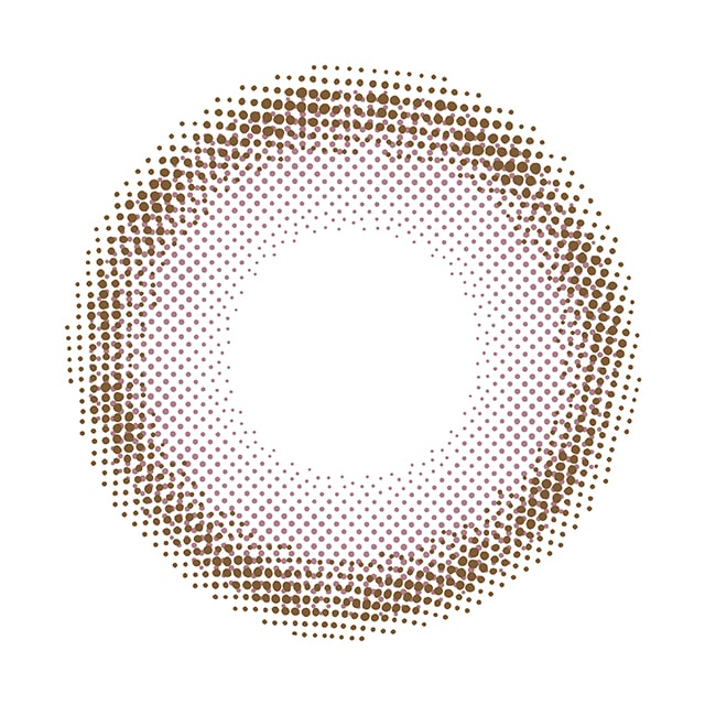 カラーコンタクトレンズ、mimco メローストロベリー | 1dayのレンズ画像