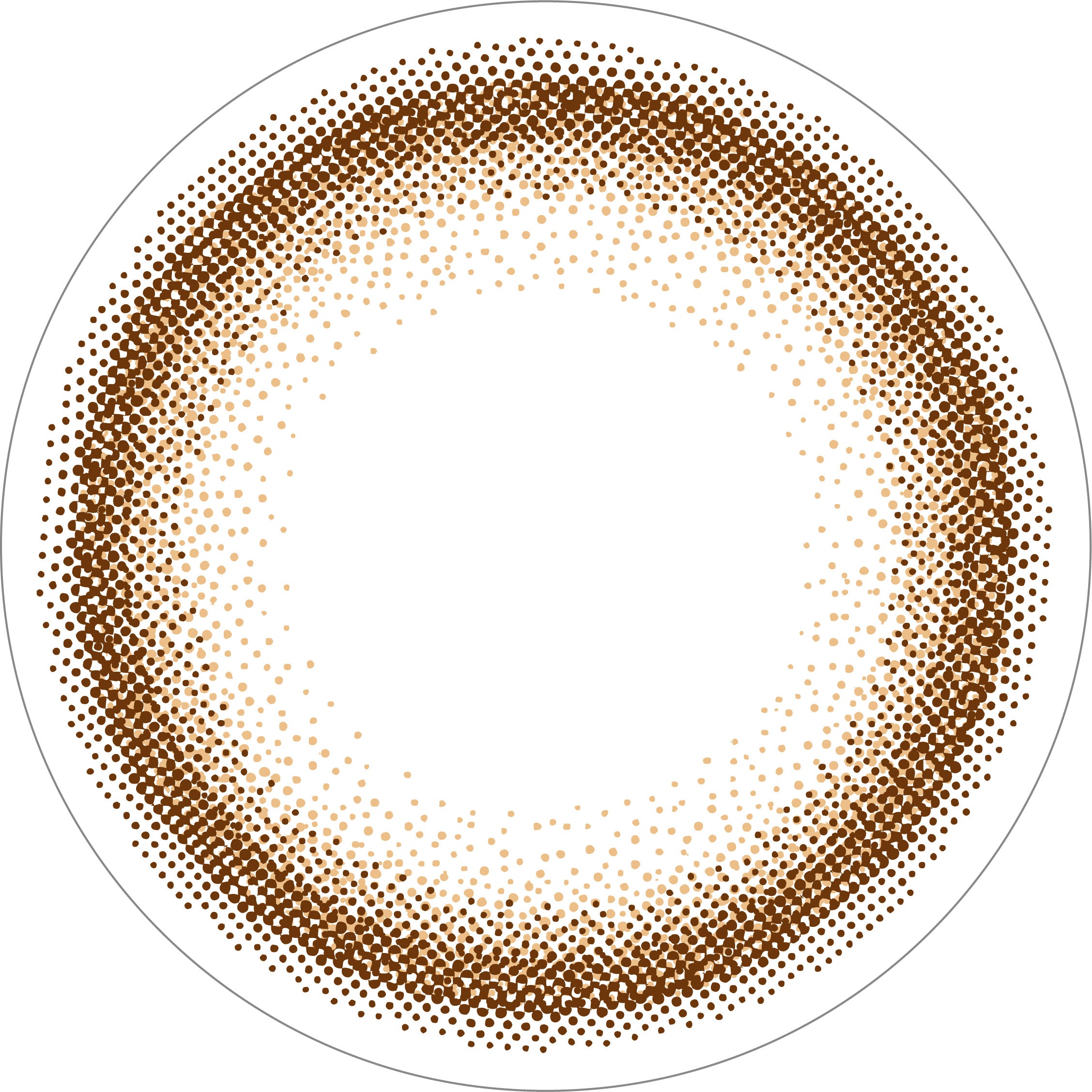 カラーコンタクトレンズ、ramurie キャラメルブラウン | 1dayのレンズ画像