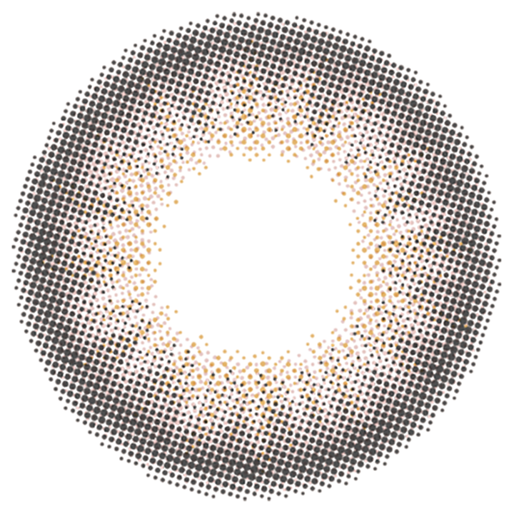 カラーコンタクトレンズ、Flurry by colors モカダークブラウン | 1dayのレンズ画像