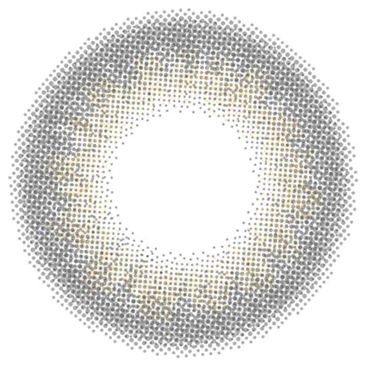 カラーコンタクトレンズ、Flurry by colors スモーキーアッシュブルー | 1dayのレンズ画像