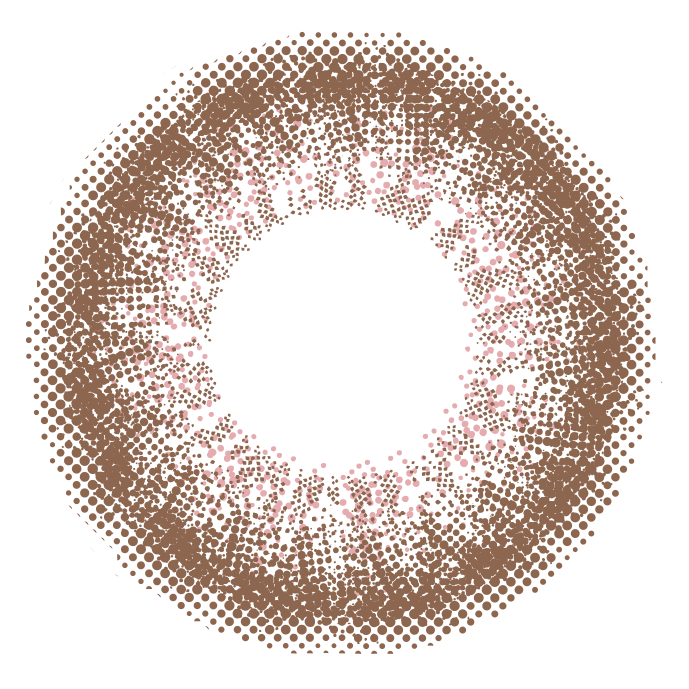 カラーコンタクトレンズ、EYEGENIC スフレコーラル | 1monthのレンズ画像