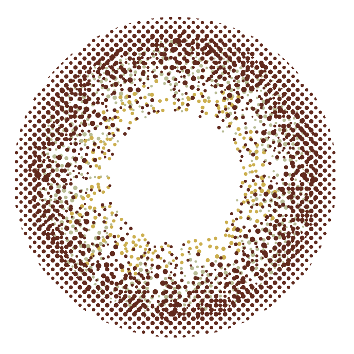 カラーコンタクトレンズ、EYEGENIC セピアミスト | 1monthのレンズ画像