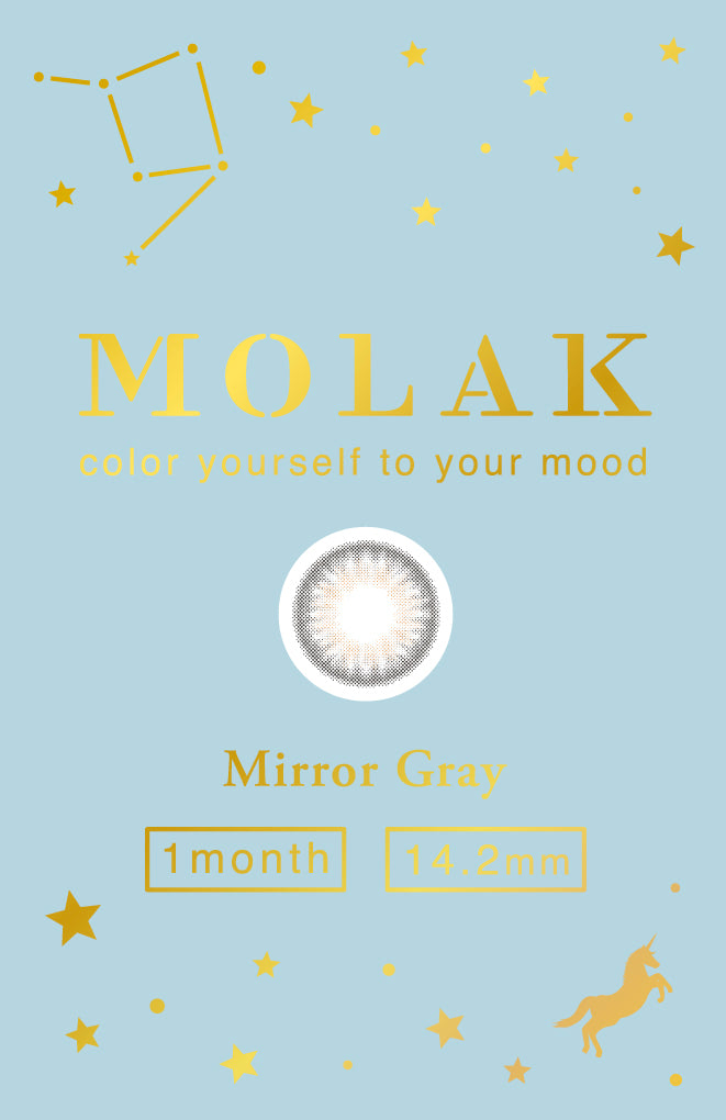 ミラーグレー [MOLAK] | 1monthカラコン - DIA 14.2mm | Push!Color