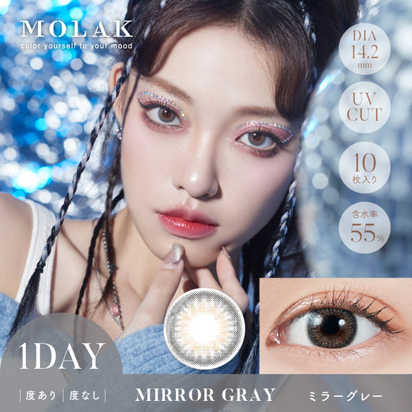 ミラーグレー [MOLAK] | 1dayカラコン - DIA 14.2mm | Push!Color
