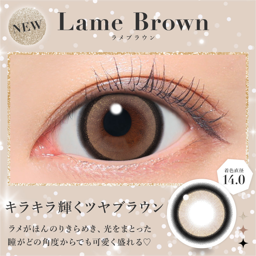 ラメブラウン [secret candymagic] | 1dayカラコン - DIA14.5mm | Push