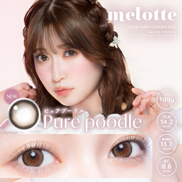 ピュアプードル [melotte] | 1dayカラコン - DIA 14.2mm | Push!Color