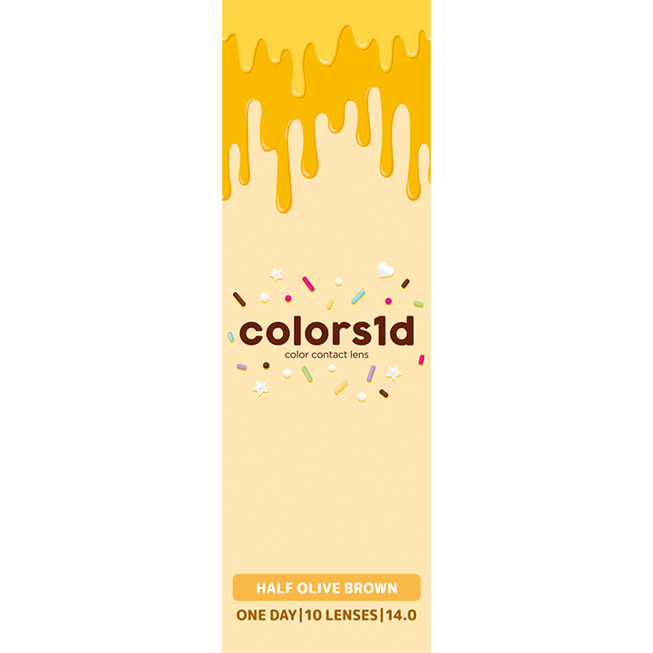 カラーコンタクトレンズ、colors ハーフオリーブブラウン | 1dayの追加の参考画像5枚目